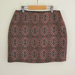 Aztec print mini skirt